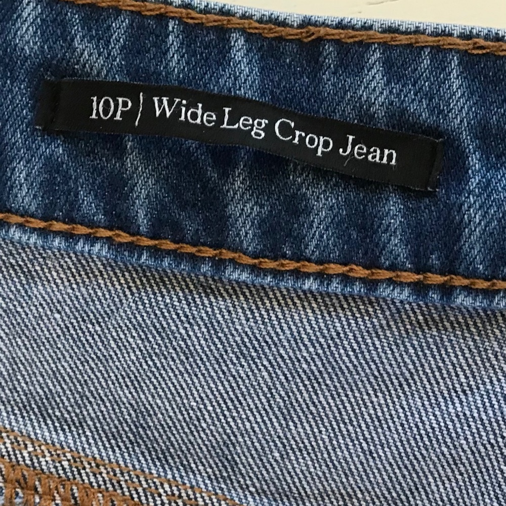 TALBOTS WIDE LEG CROP JEANS - HOFFMAN WASH - Picture 12 of 16